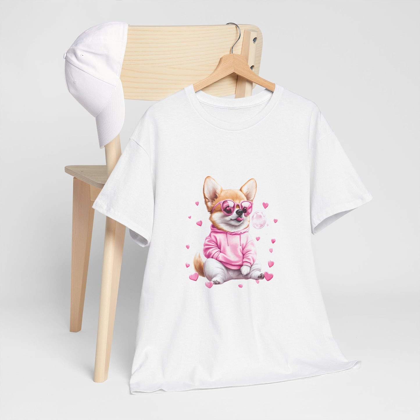 Celebrate your Corgi's royal reign with this heart-adorned 'Butt Queen' tribute shirt