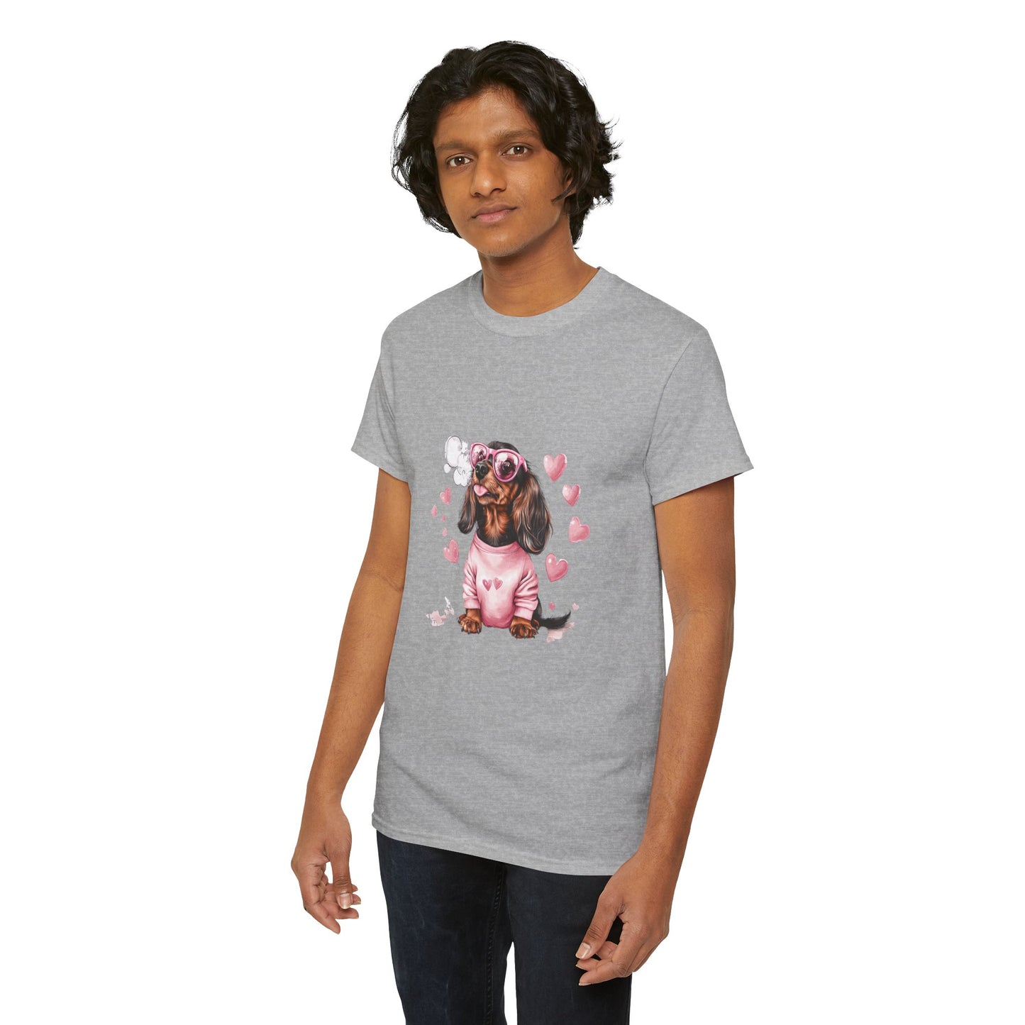 Cute Dashchund Lover Unisex Heavy Cotton Tee - Perfect for Gifts - Dog Shirts for Doxie Owners - Pet Loving Clothing Apparel