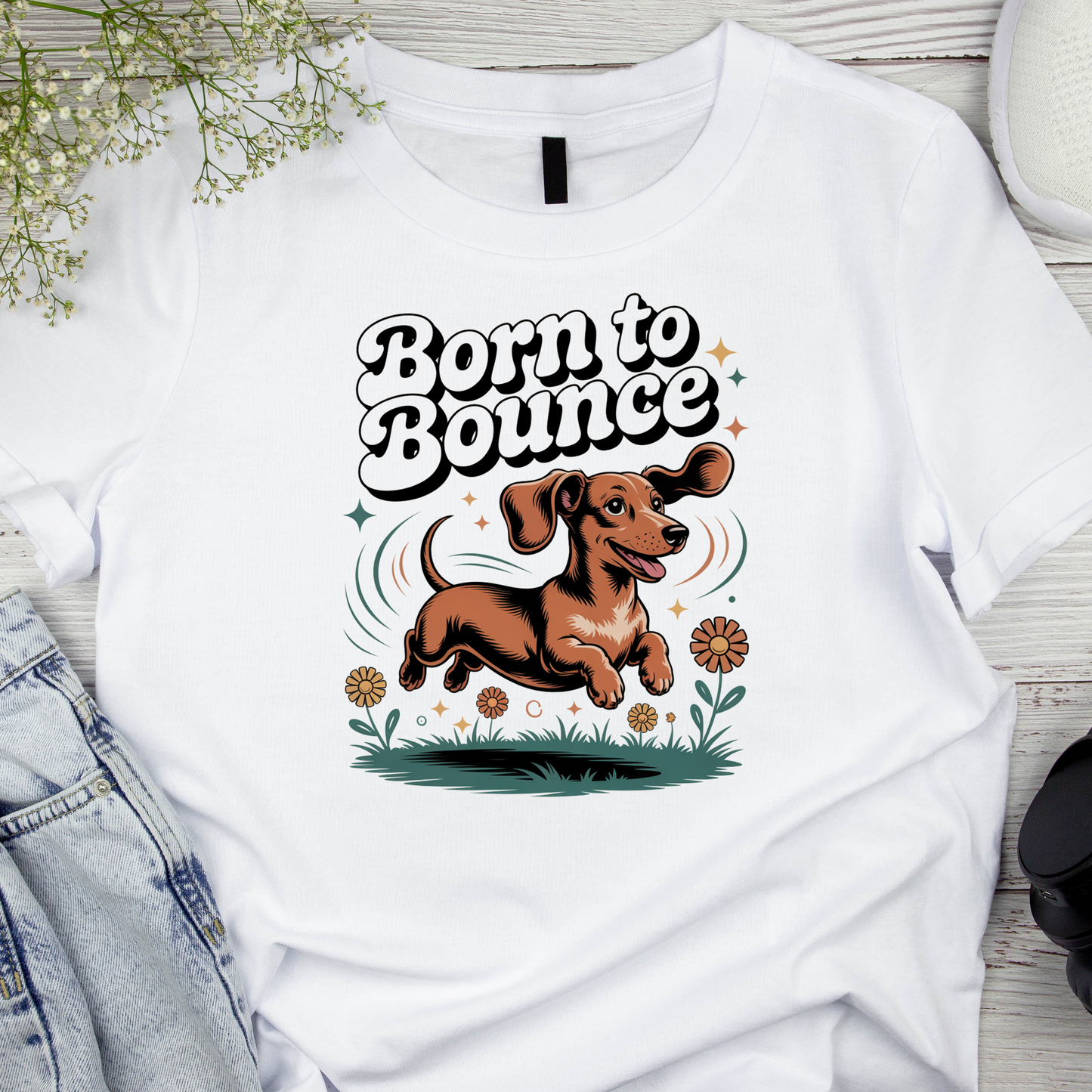 Born to Bounce Dog T-Shirt β Funny Pet Lover Gift