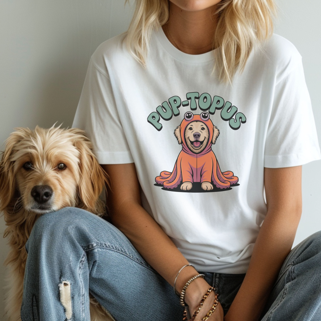 Pup-topus Dog Lover T-Shirt β Funny Octopus Costume Pup Tee