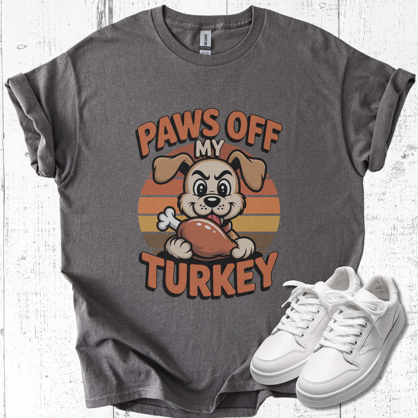 Paws Off My Turkey T-Shirt β Funny Thanksgiving Dog Lover Tee