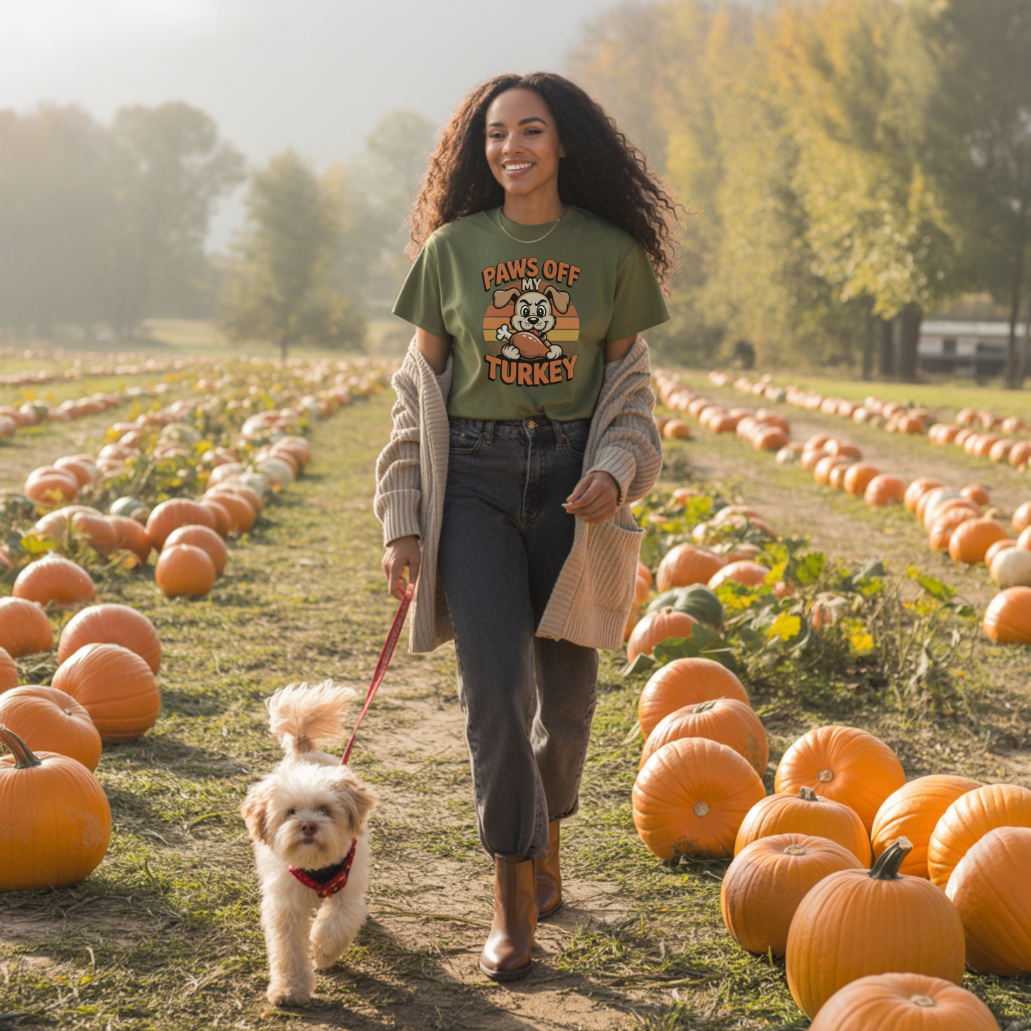 Paws Off My Turkey T-Shirt β Funny Thanksgiving Dog Lover Tee
