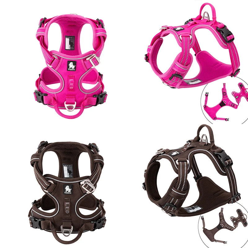 Small dog harness for pullers - extra secure with martingale-style fit
