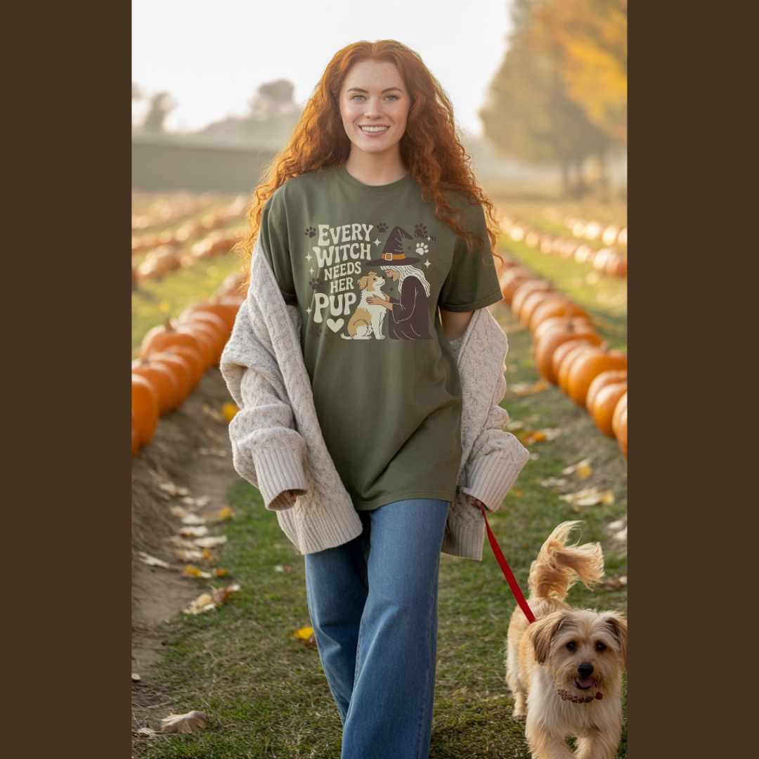 Every Witch Needs Her Pup T-Shirt
