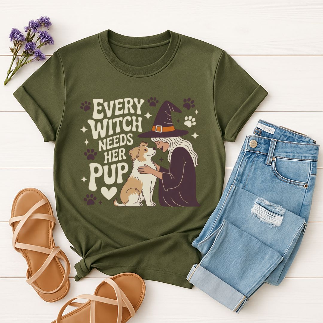 Every Witch Needs Her Pup T-Shirt