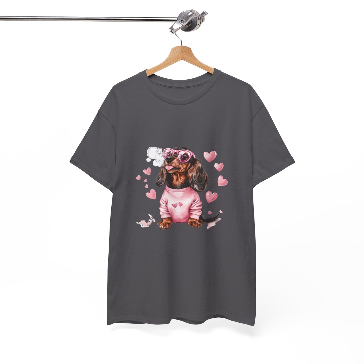 Cute Dashchund Lover Unisex Heavy Cotton Tee - Perfect for Gifts - Dog Shirts for Doxie Owners - Pet Loving Clothing Apparel