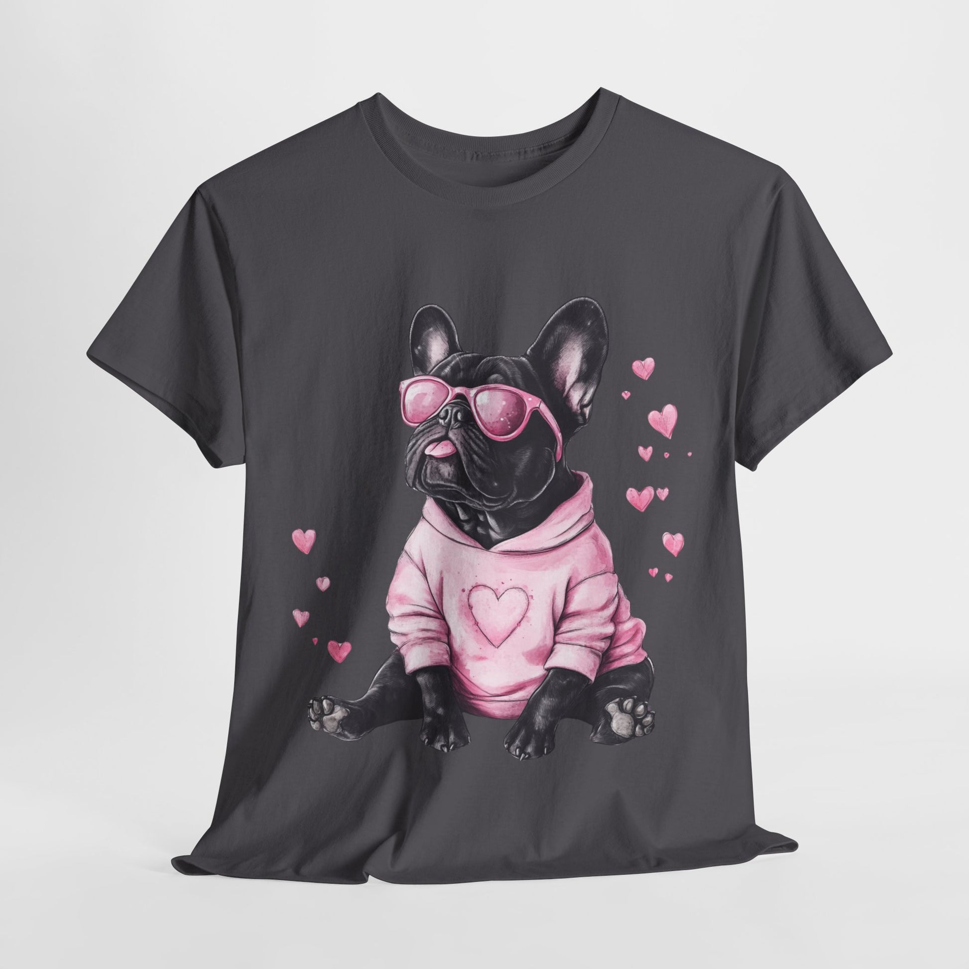 Kawaii Frenchie shirt - cute anime-style bulldog with heart eyes