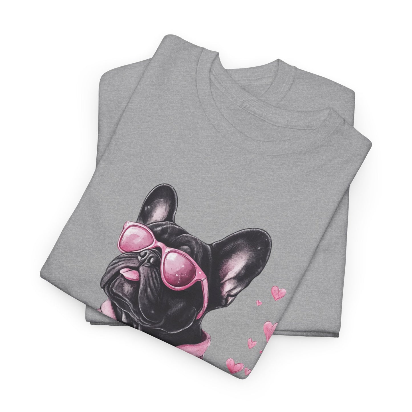 Breathable dog lover tee - French Bulldog artwork on premium cotton