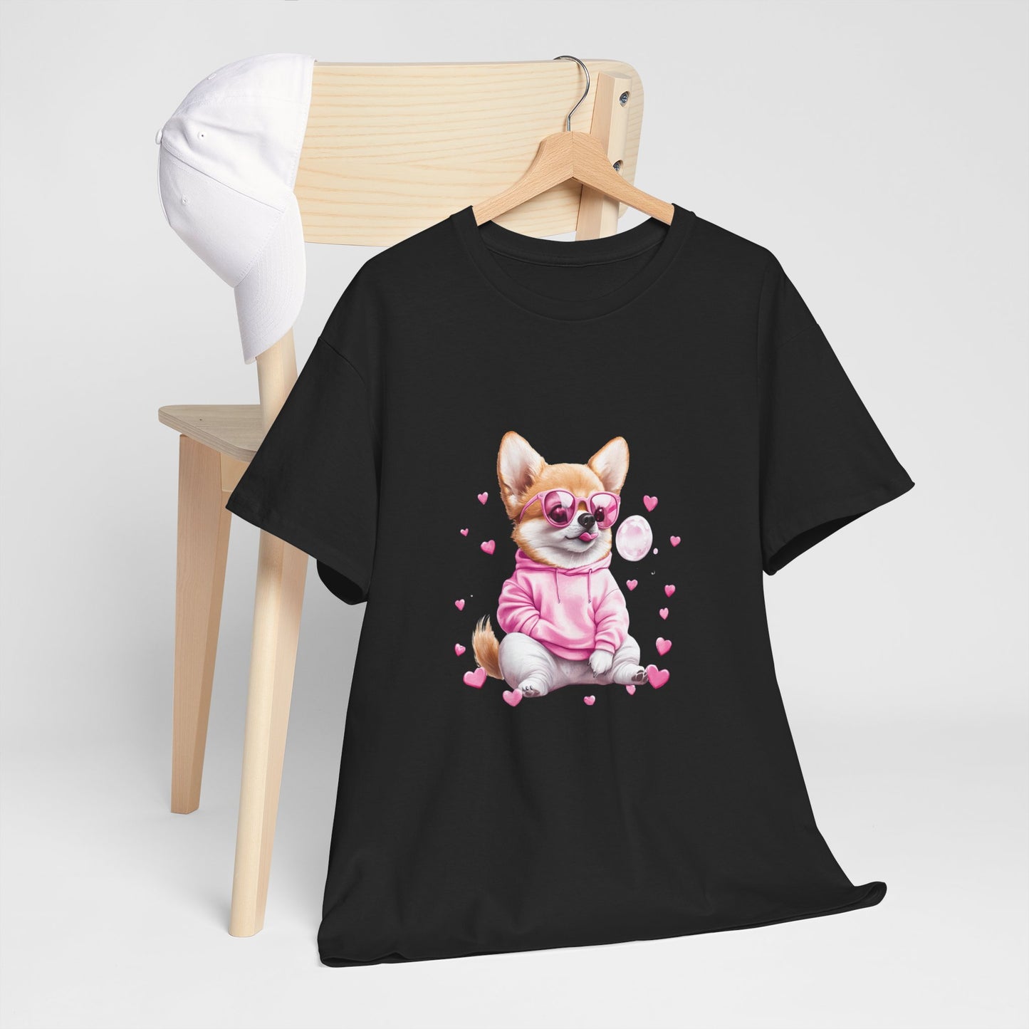 Petite fit funny dog shirt - Corgi wigglebutt tee for smaller frames
