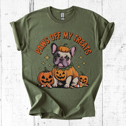 Paws Off My Treats T-Shirt – Funny Frenchie Halloween Tee