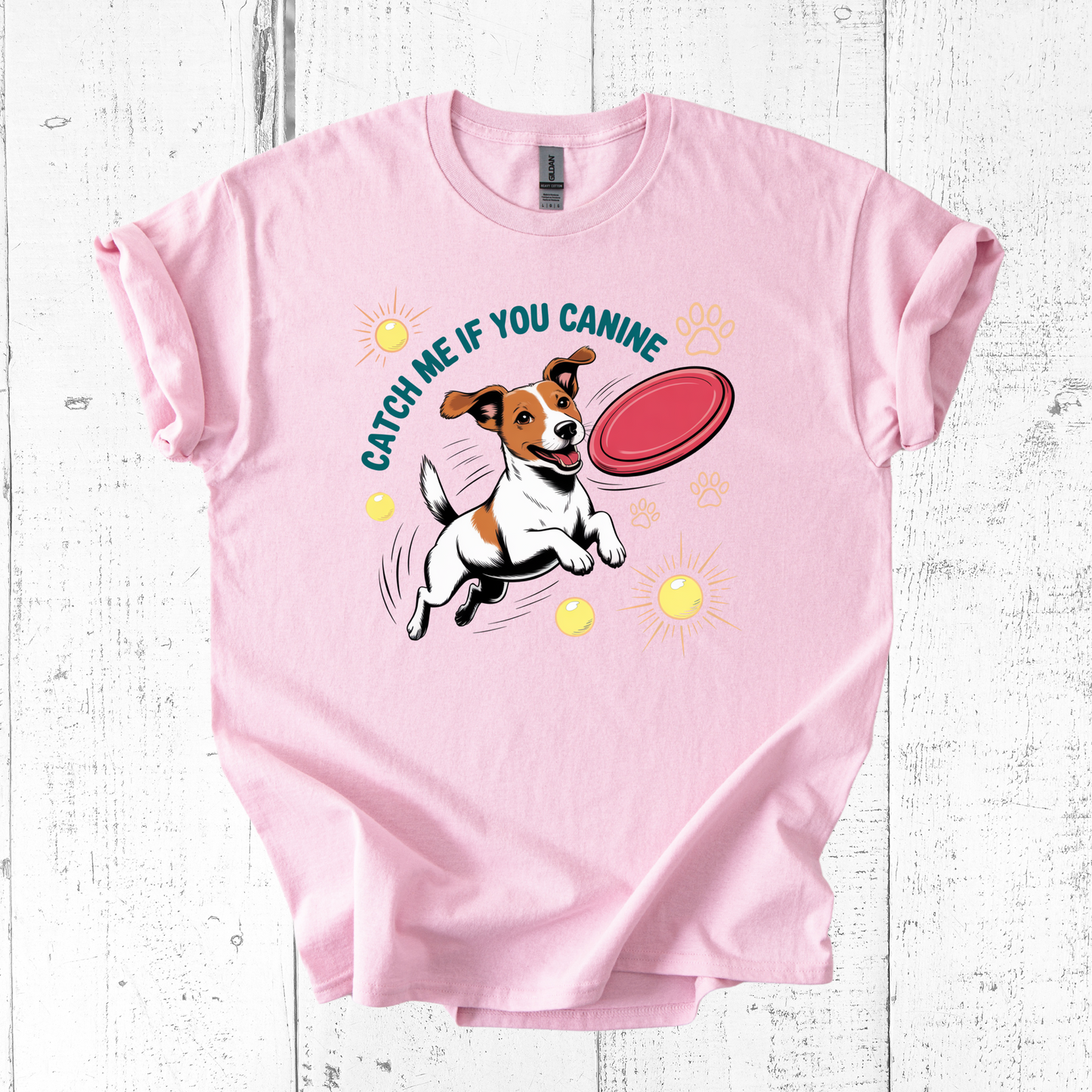 Catch Me If You Canine T-Shirt – Funny Dog Lover Gift