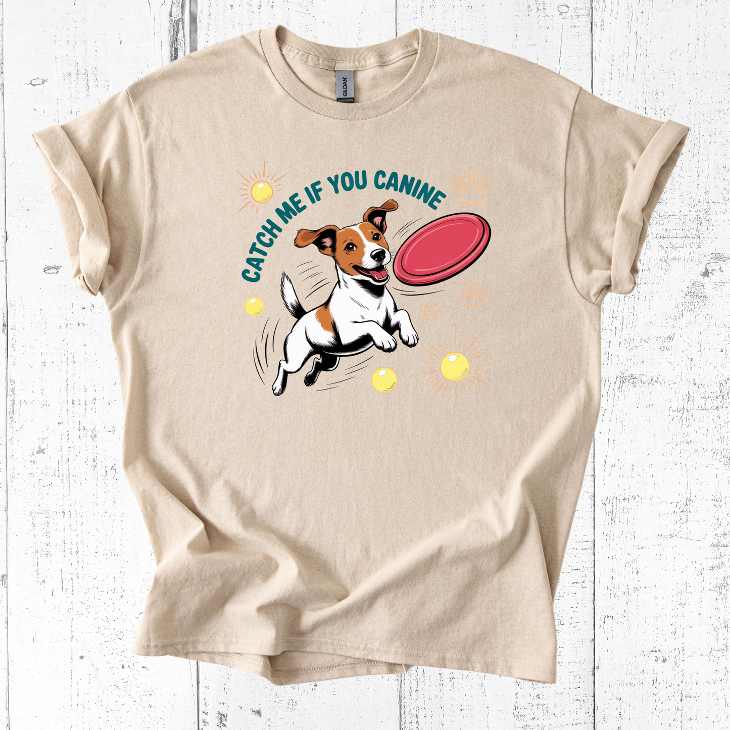 Catch Me If You Canine T-Shirt – Funny Dog Lover Gift
