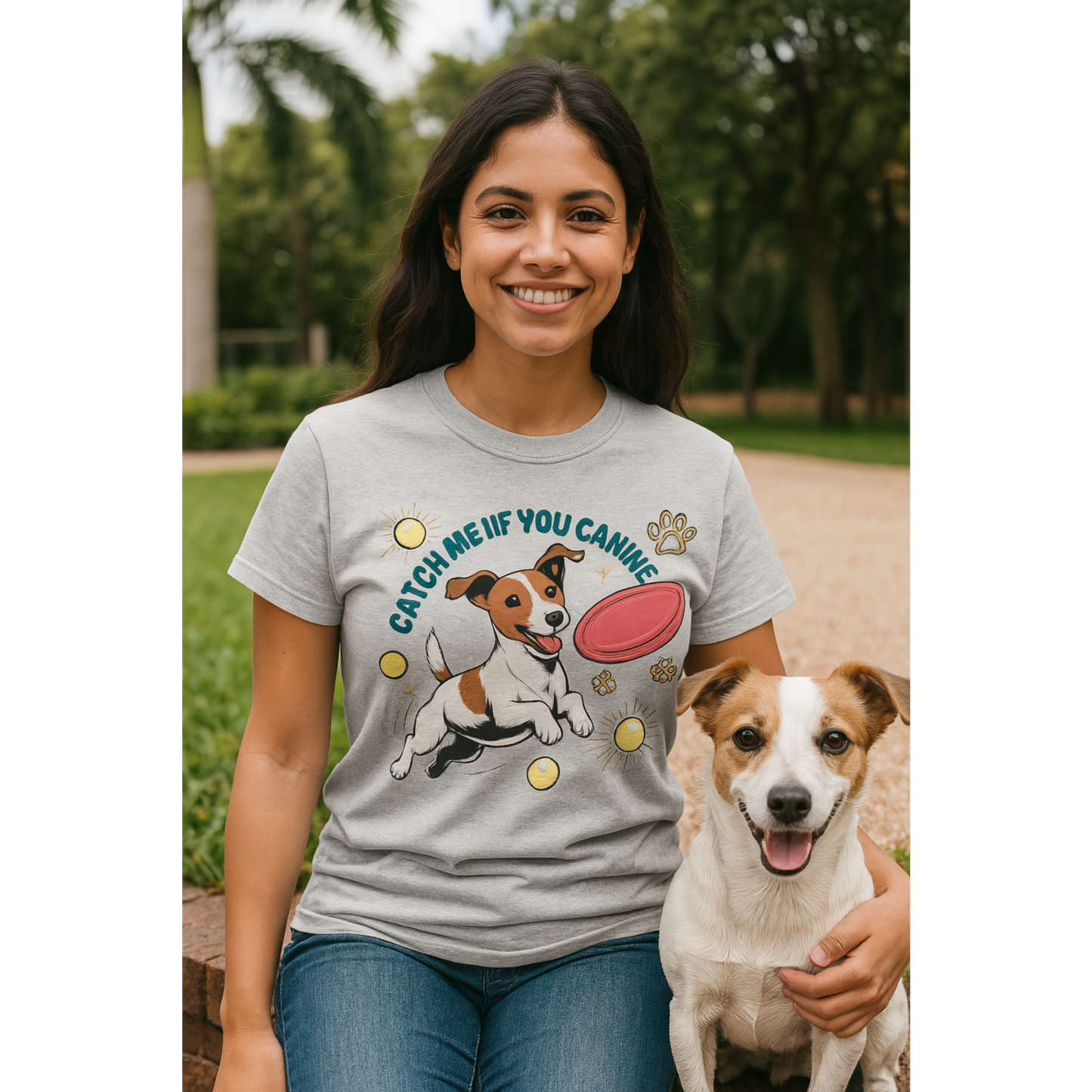 Catch Me If You Canine T-Shirt – Funny Dog Lover Gift