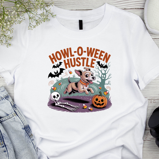 Howl-O-Ween Hustle T-Shirt – Funny Dog Halloween Tee