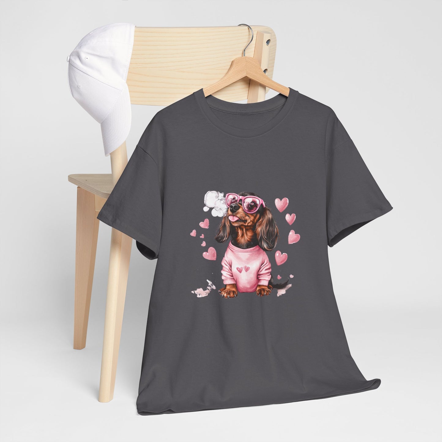 Cute Dashchund Lover Unisex Heavy Cotton Tee - Perfect for Gifts - Dog Shirts for Doxie Owners - Pet Loving Clothing Apparel