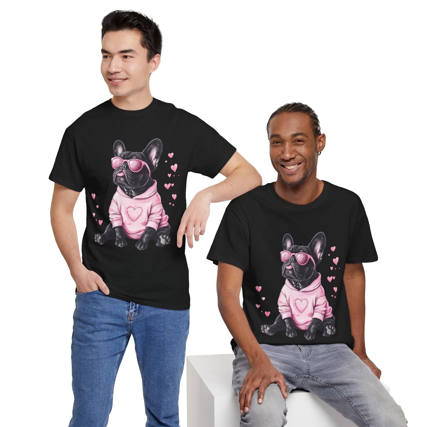 French Bulldog graphic tee - unisex cotton shirt with bold Frenchie print