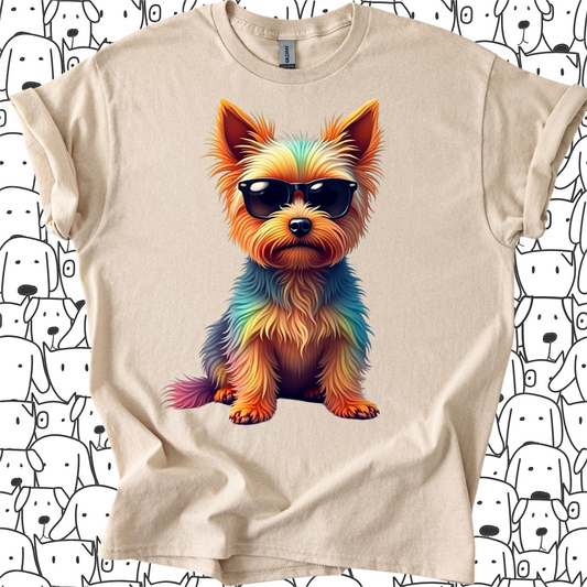 Vibrant Yorkie Rainbow T-Shirt – perfect gift idea for pet lovers