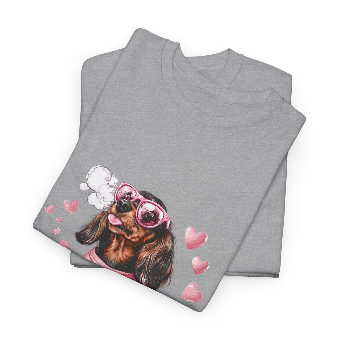 Cute Dashchund Lover Unisex Heavy Cotton Tee - Perfect for Gifts - Dog Shirts for Doxie Owners - Pet Loving Clothing Apparel