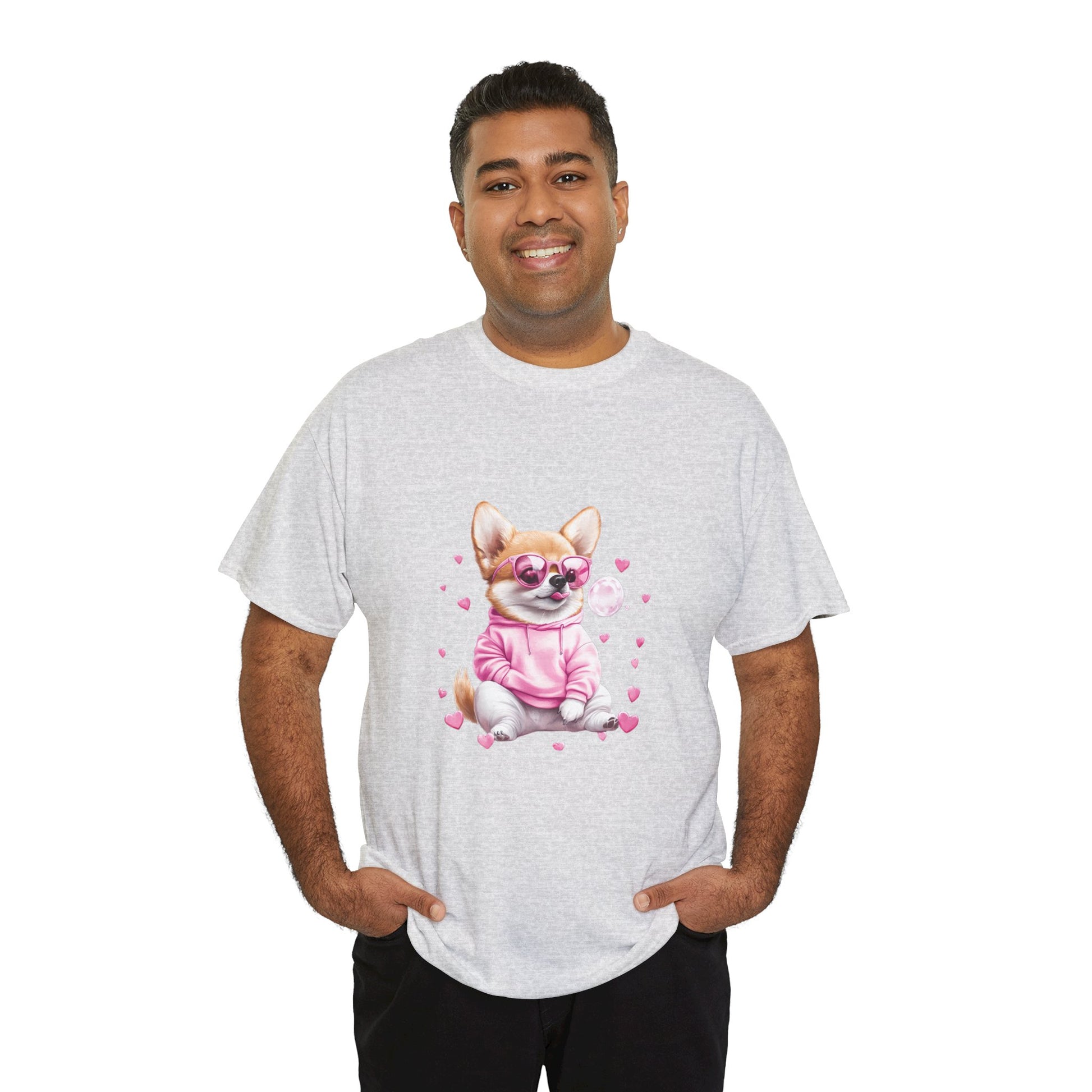 Early Christmas present for Corgi dads - humorous wigglebutt themed t-shirt with hearts