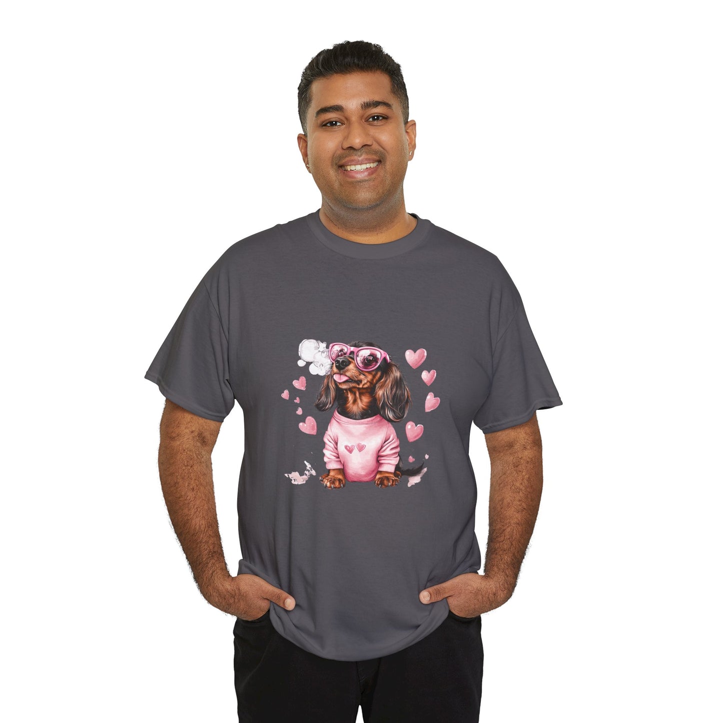Cute Dashchund Lover Unisex Heavy Cotton Tee - Perfect for Gifts - Dog Shirts for Doxie Owners - Pet Loving Clothing Apparel