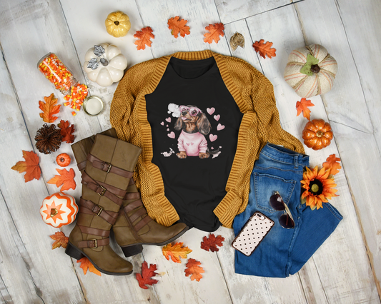 Cute Dashchund Lover Unisex Heavy Cotton Tee - Perfect for Gifts - Dog Shirts for Doxie Owners - Pet Loving Clothing Apparel