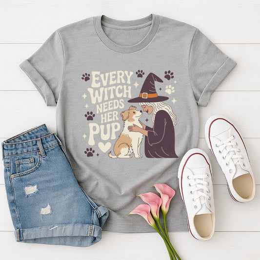 Every Witch Needs Her Pup T-Shirt